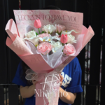 Bó Hoa Tulip Hồng - Ảnh 2