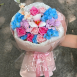 Bó Hoa Hồng Mix Nhiều Màu - Ảnh 4