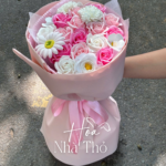 Bó Hoa Hồng Mix Hồng Trắng Dịu Dàng - Ảnh 3