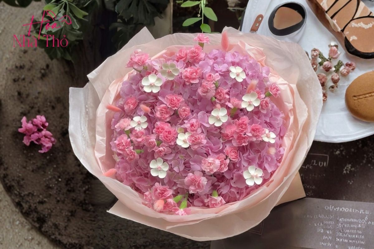 Mẫu hoa bó tròn Pastel