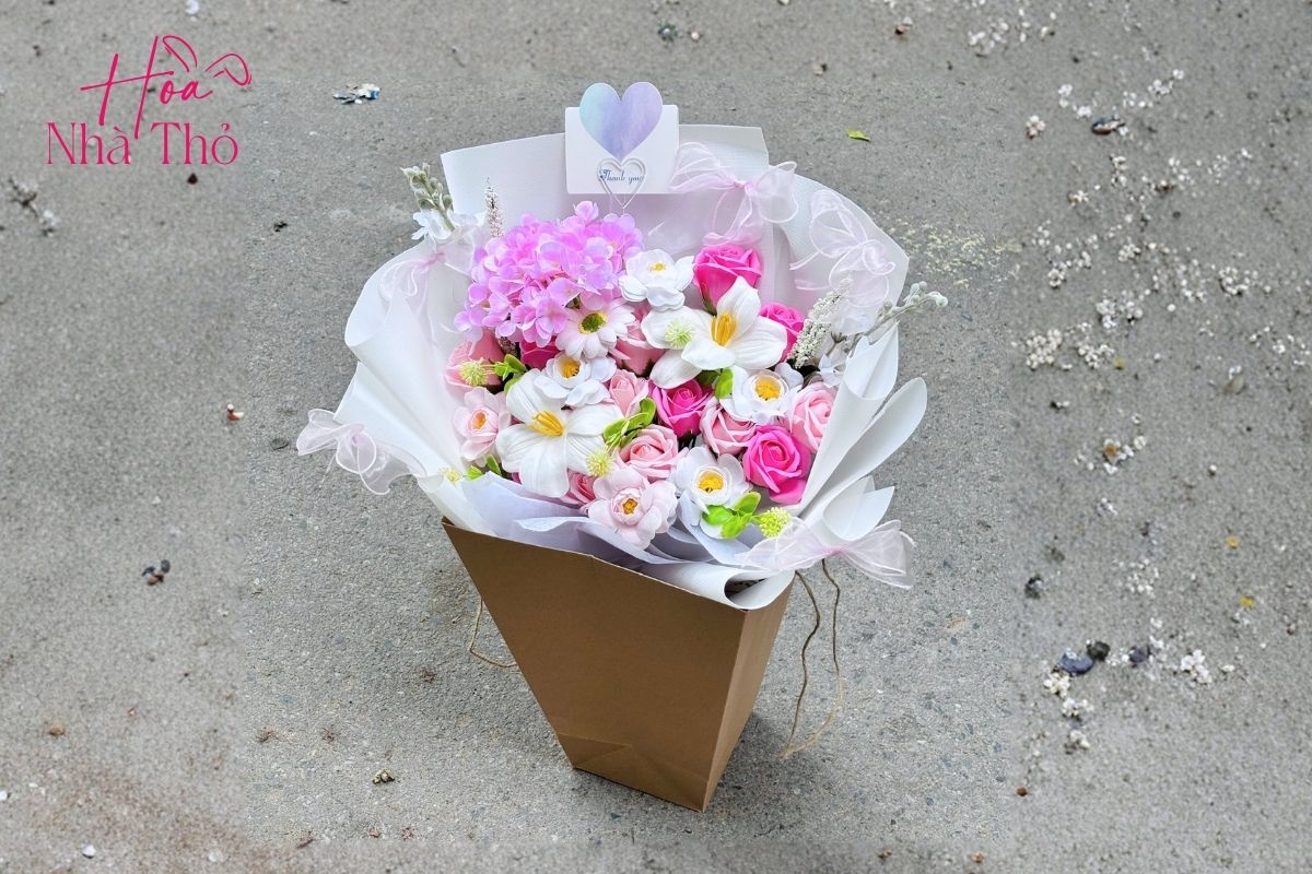 Mẫu hoa mix tone Pink Garden